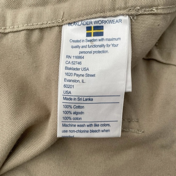 Blaklader Pants Men’s 44X34 Workwear Tool Pockets Reinforced Knee Hammer Loop - Picture 7 of 10